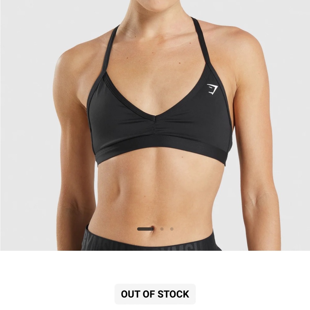 Gymshark Minimal Sports Bra Size XS Black